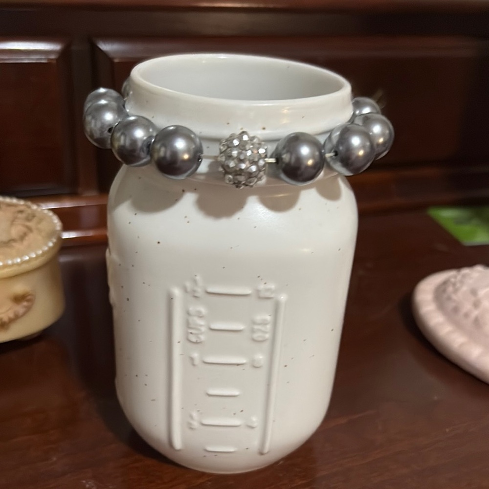 Elegant Silver Beaded Bracelet